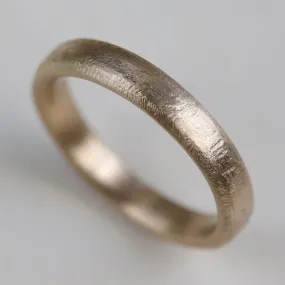 10k Yellow Gold 4mm Hand-Hewn Band