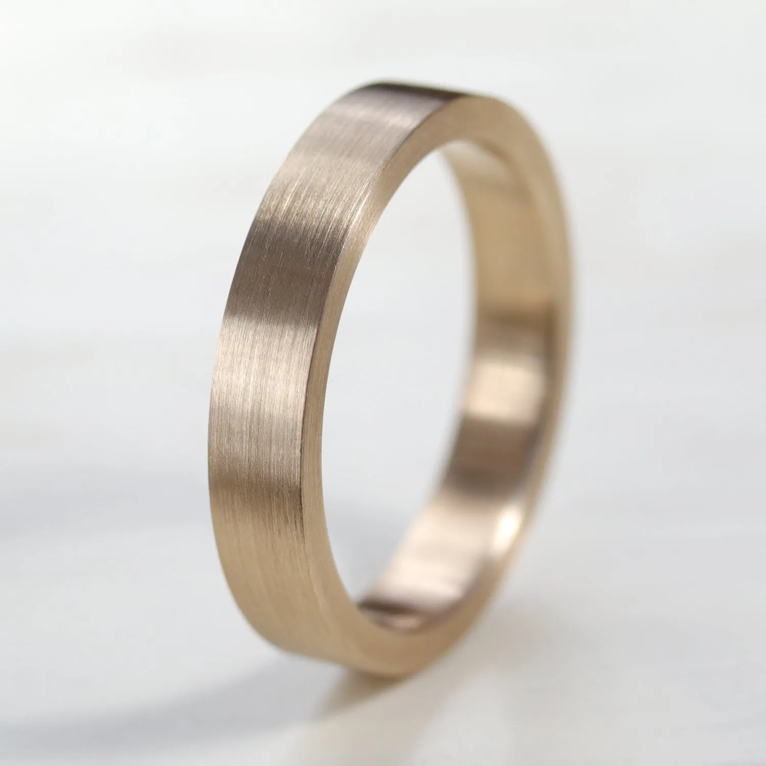 10k Yellow Gold Thick Comfort-fit Flat Simple Band