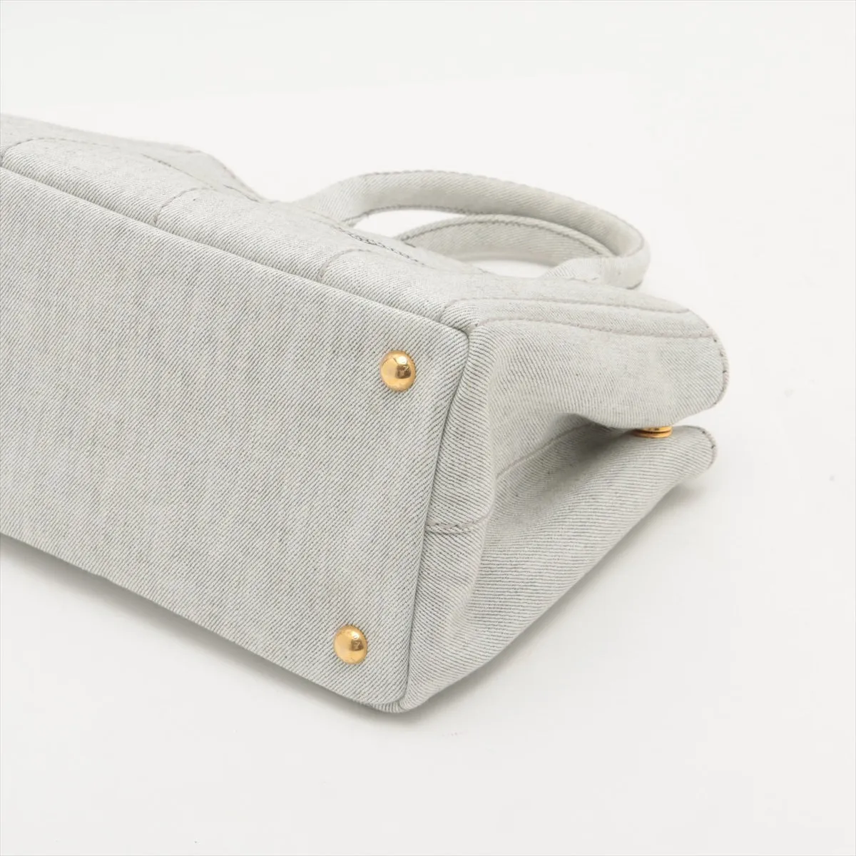 2-Way Denim Canvas Tote Bag Grey