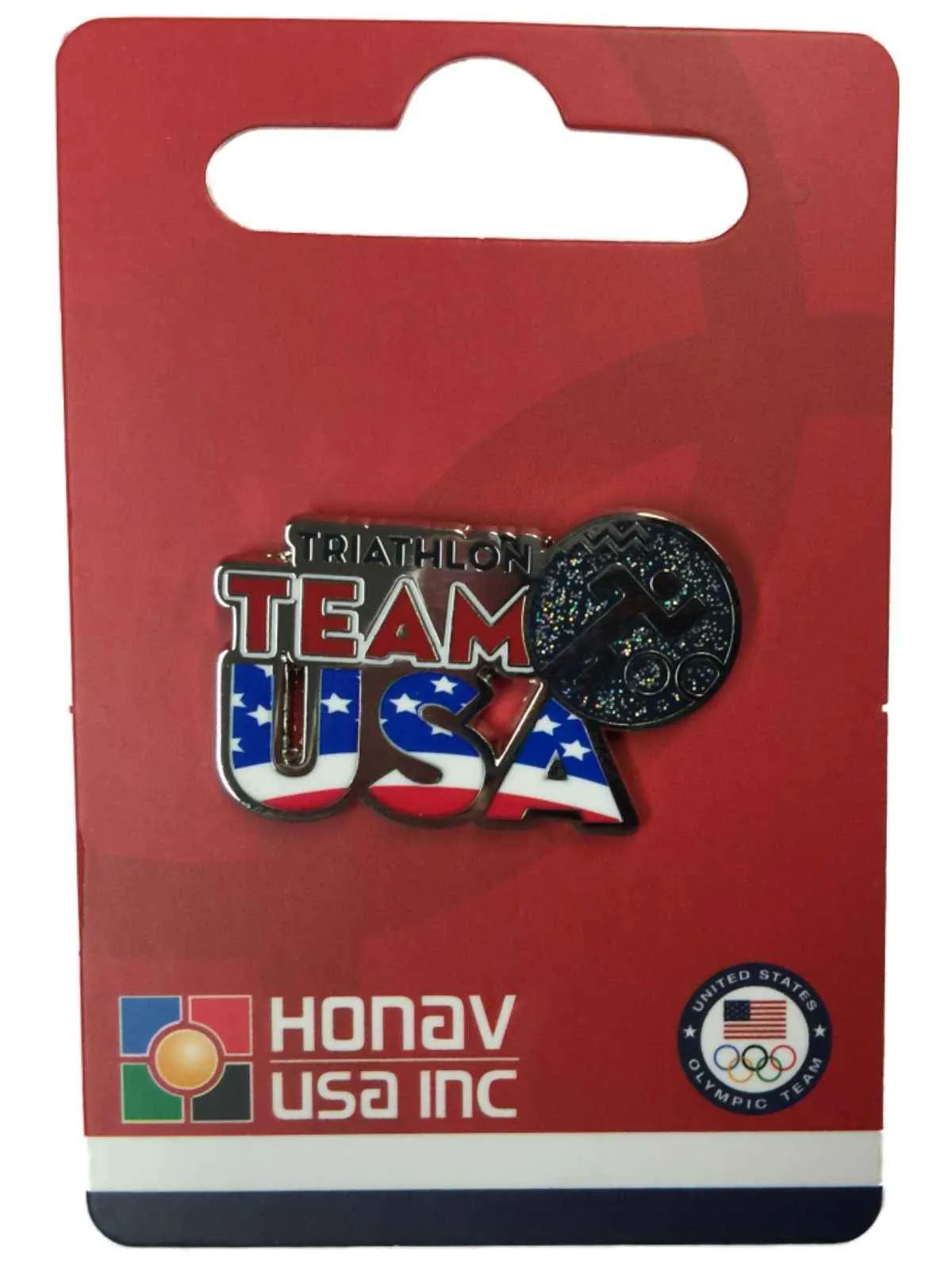 2020 Summer Olympics Tokyo Japan "Team USA" Triathlon Pictogram Metal Lapel Pin