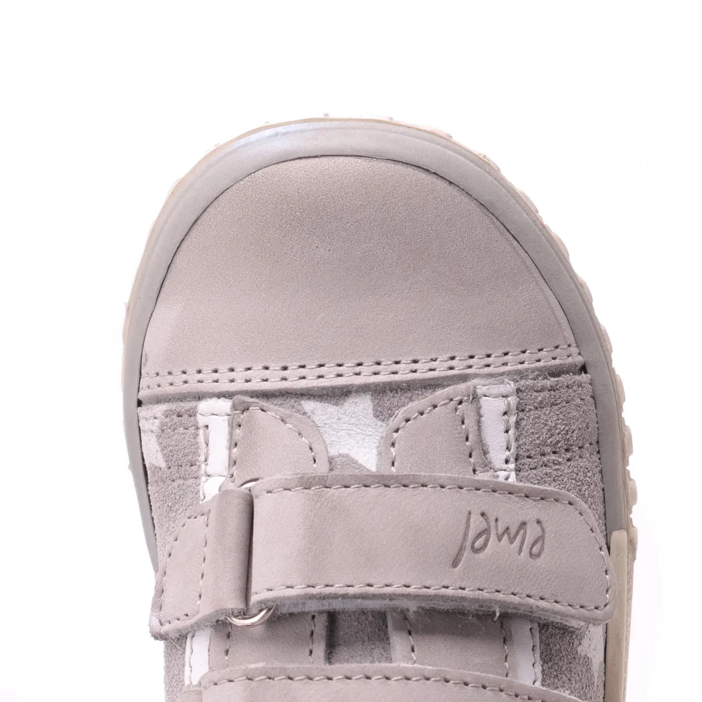 (2486-3) Emel grey Stars low Velcro Trainers