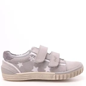 (2486-3) Emel grey Stars low Velcro Trainers