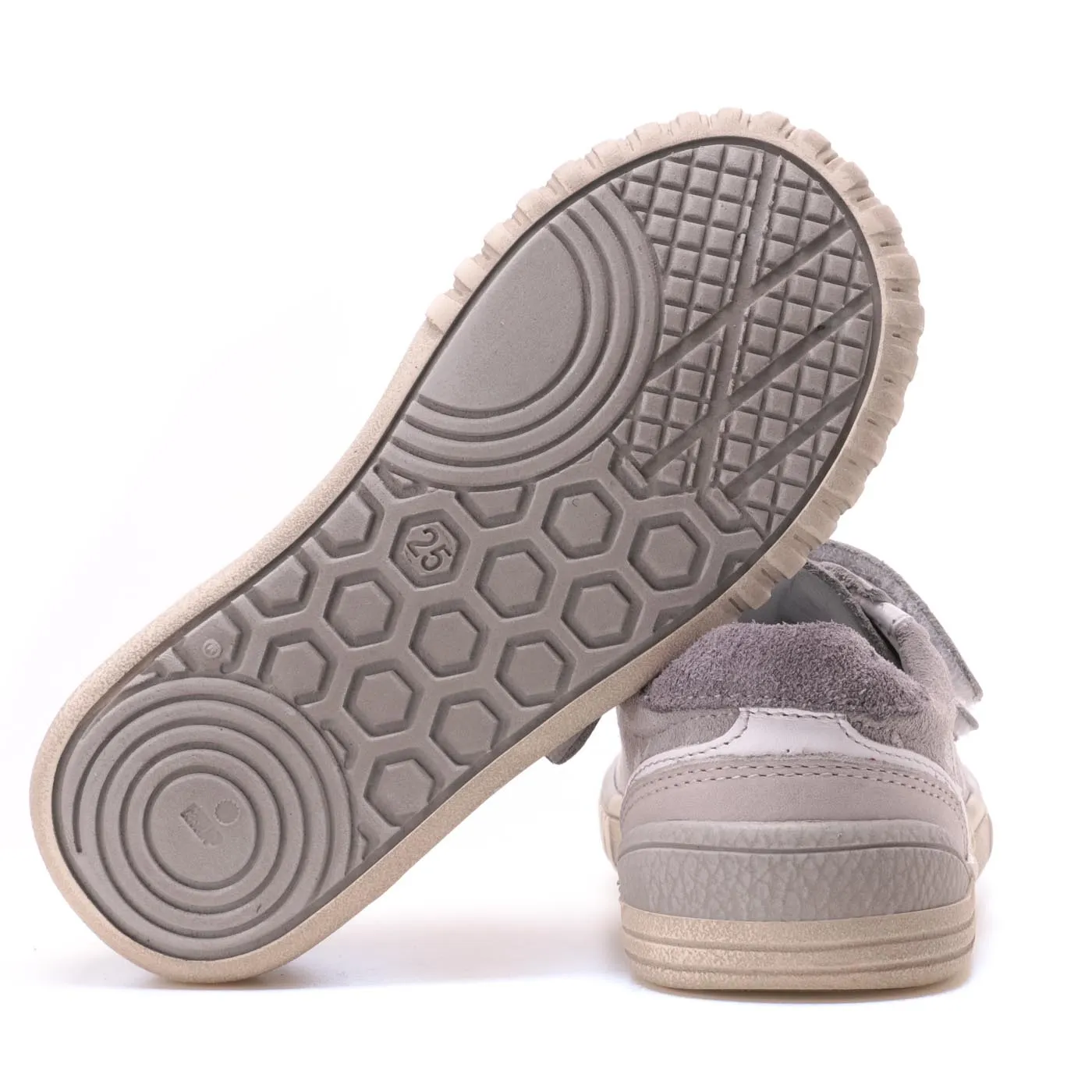 (2486-3) Emel grey Stars low Velcro Trainers