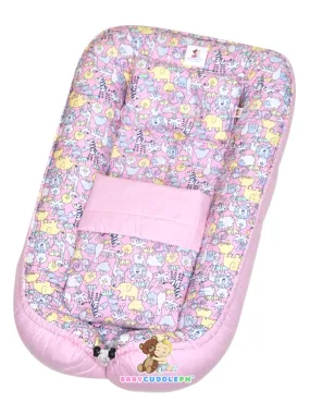 3 in 1 Babycuddle Bed Set - Animal Kingdom Pastel Pink