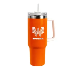 40 oz Orange/White Tumbler