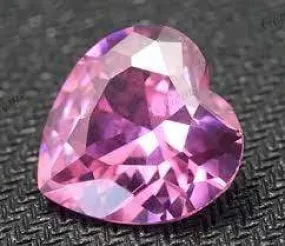 6MM HEART  CREATED PINK SAPPHIRE  LOOSE GEMSTONE