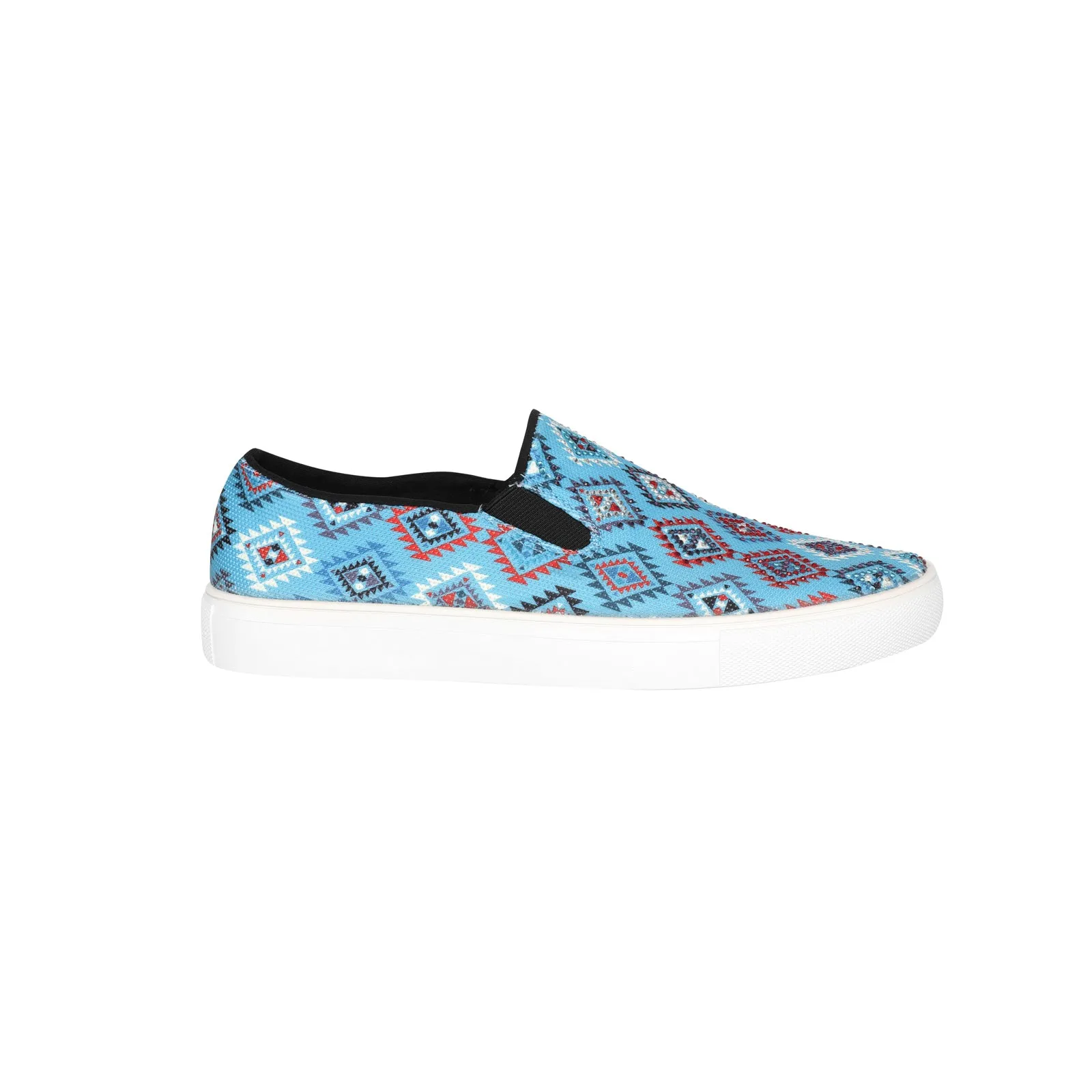 800-S019 Montana West Western Aztec Print Canvas Shoes - By Case