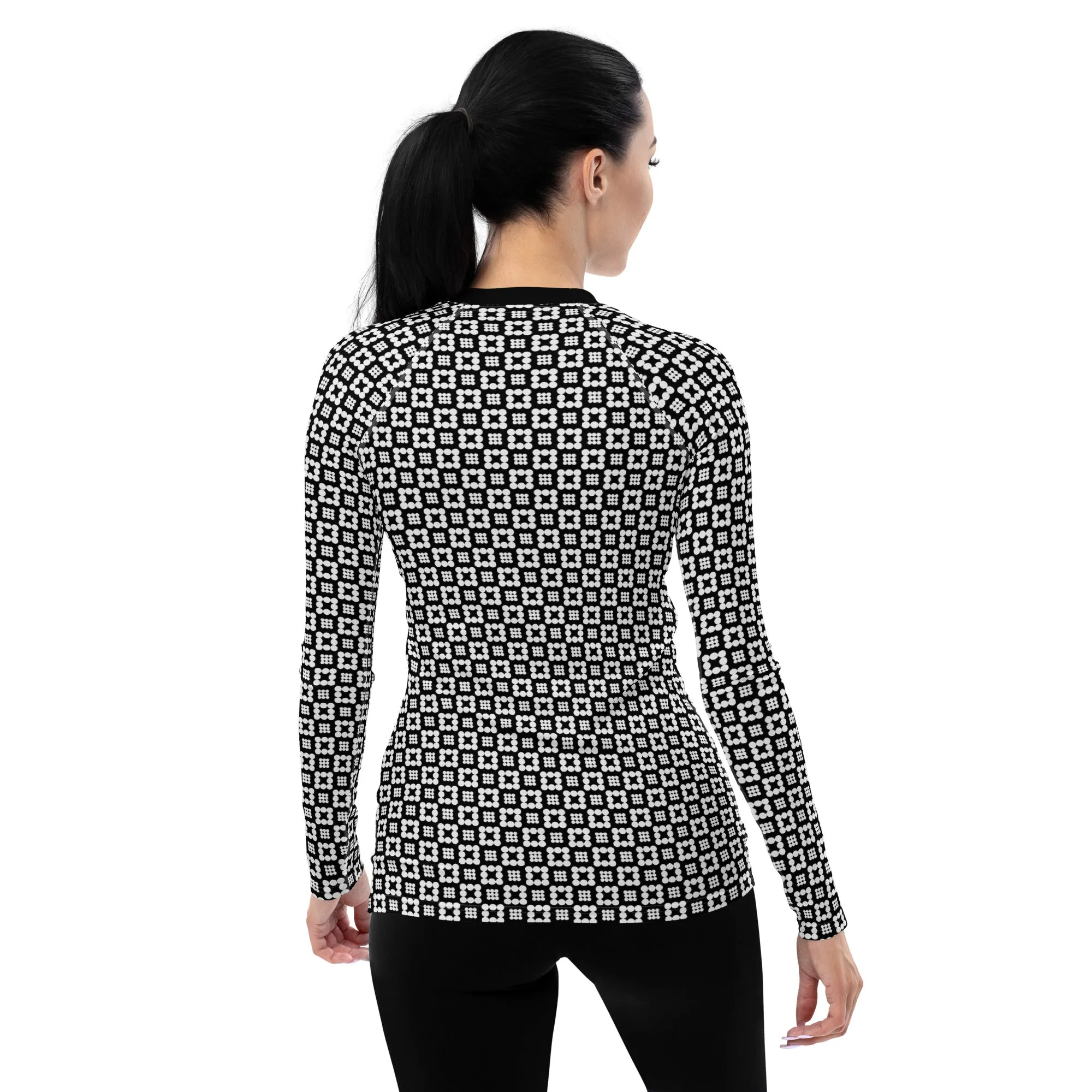 Abstract Print Women's Rash Guard