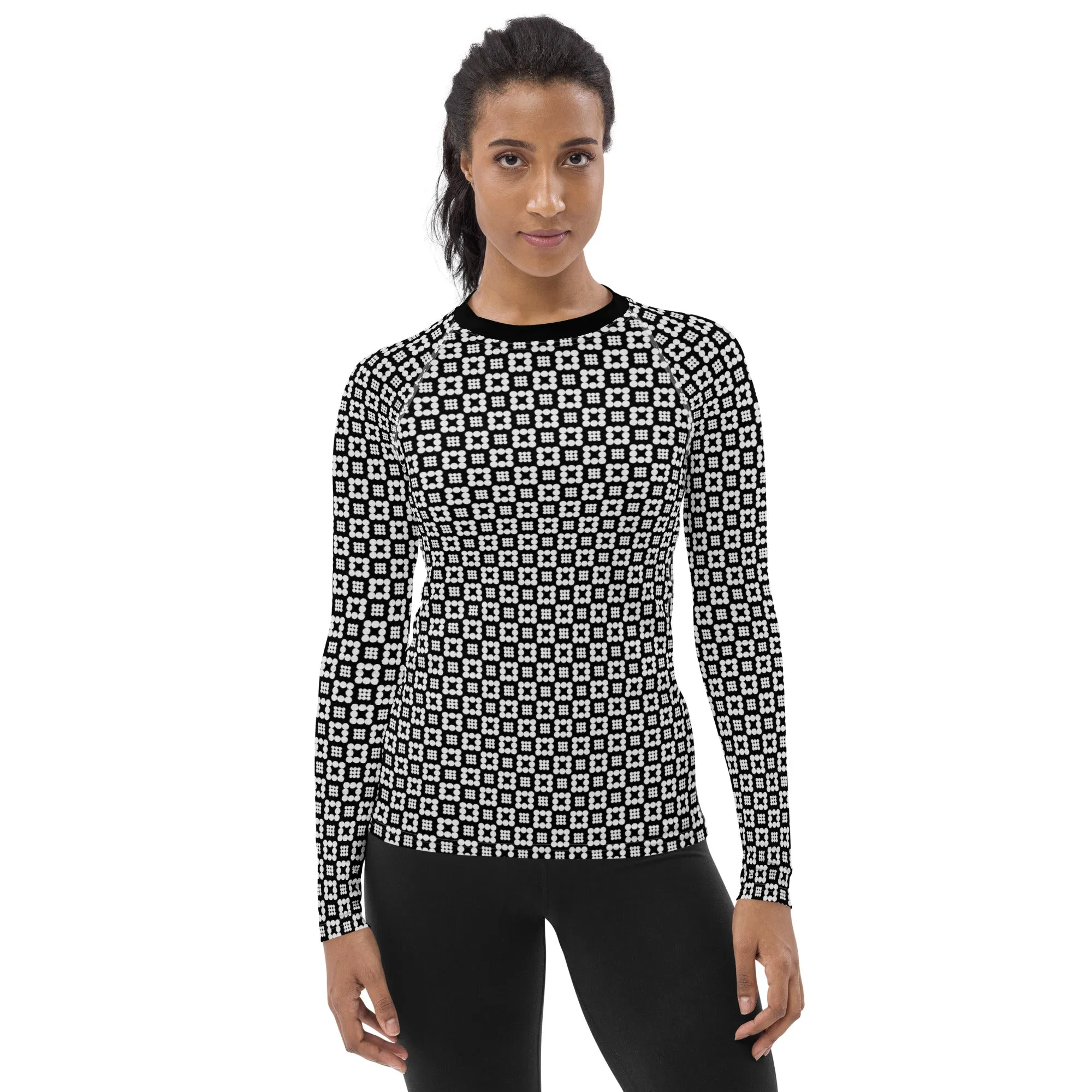 Abstract Print Women's Rash Guard