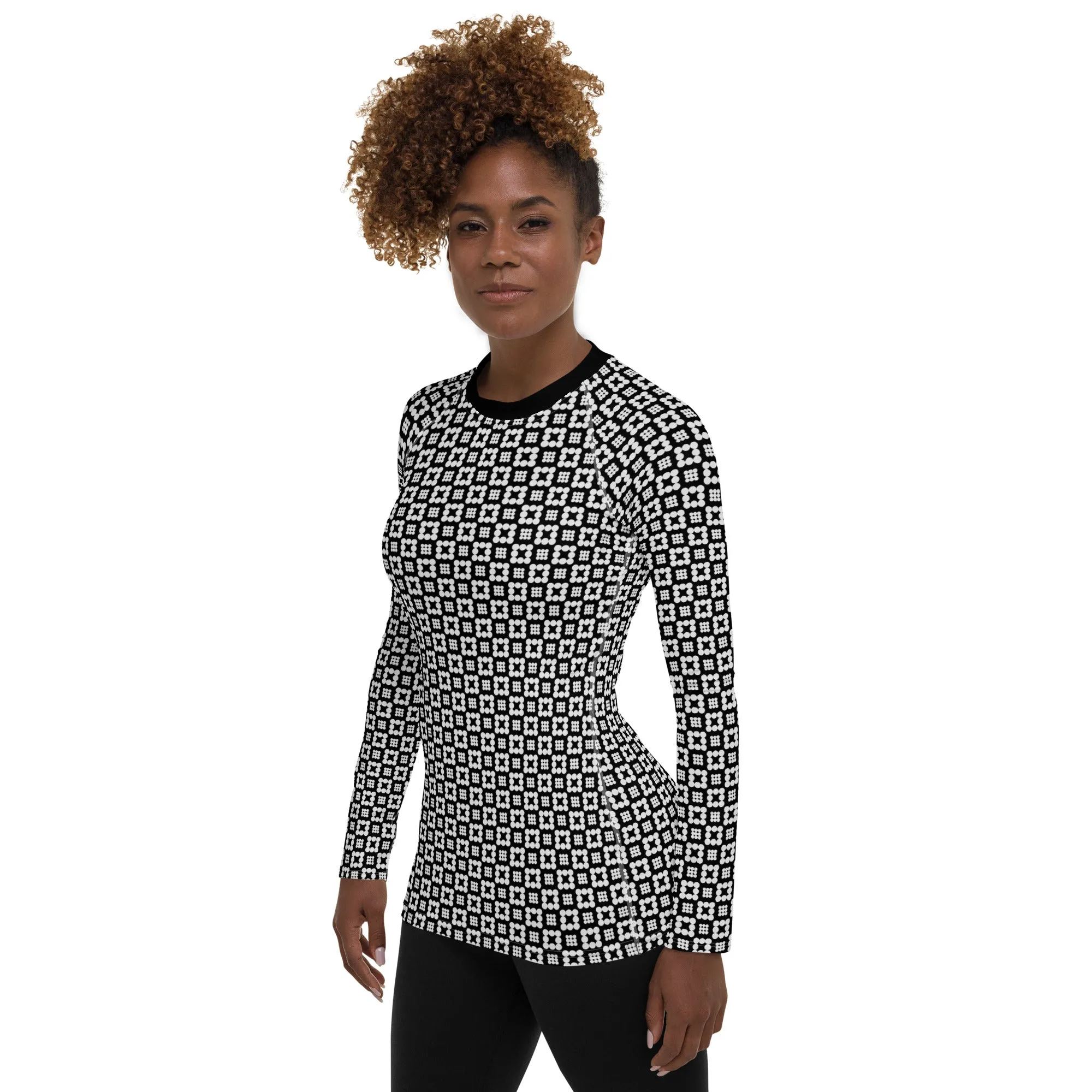 Abstract Print Women's Rash Guard