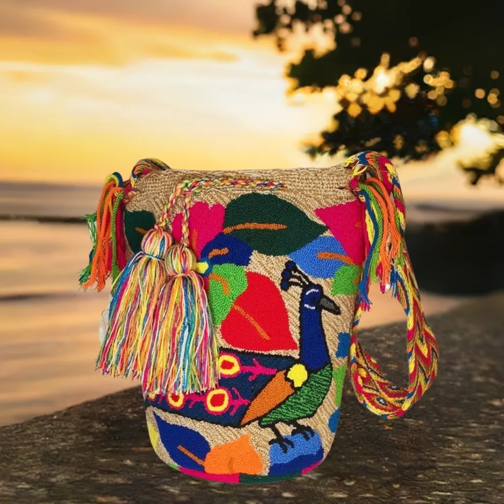 Adalynn Large Handmade Punch-needle Wayuu Mochila Bag