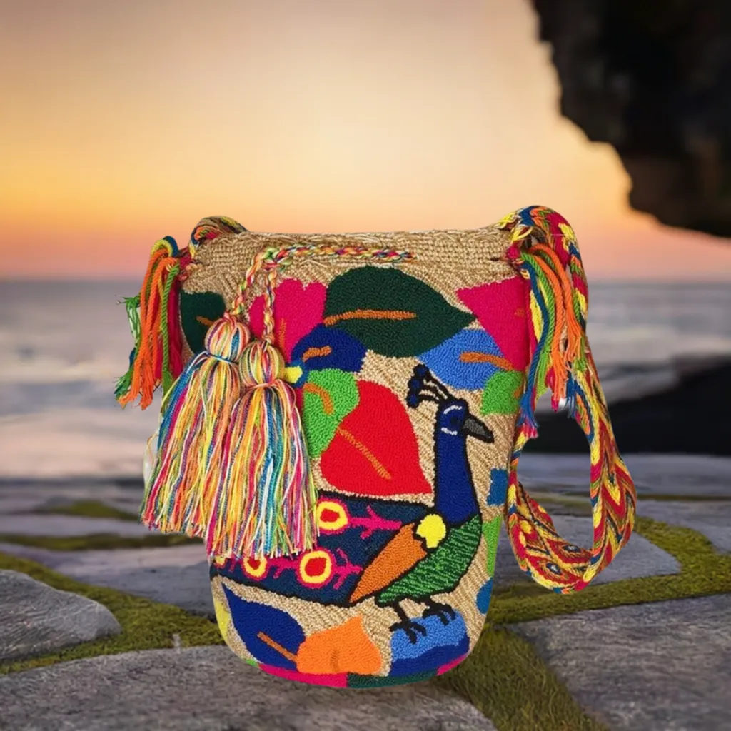 Adalynn Large Handmade Punch-needle Wayuu Mochila Bag