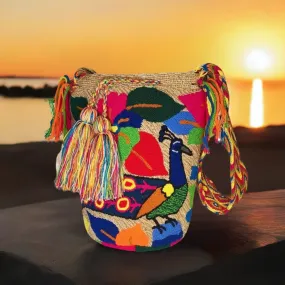 Adalynn Large Handmade Punch-needle Wayuu Mochila Bag