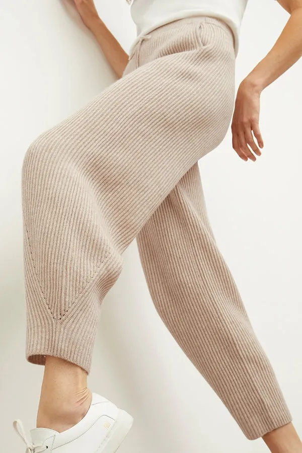 Addison Jogger - Cashmere/Wool :: Oatmeal Melange