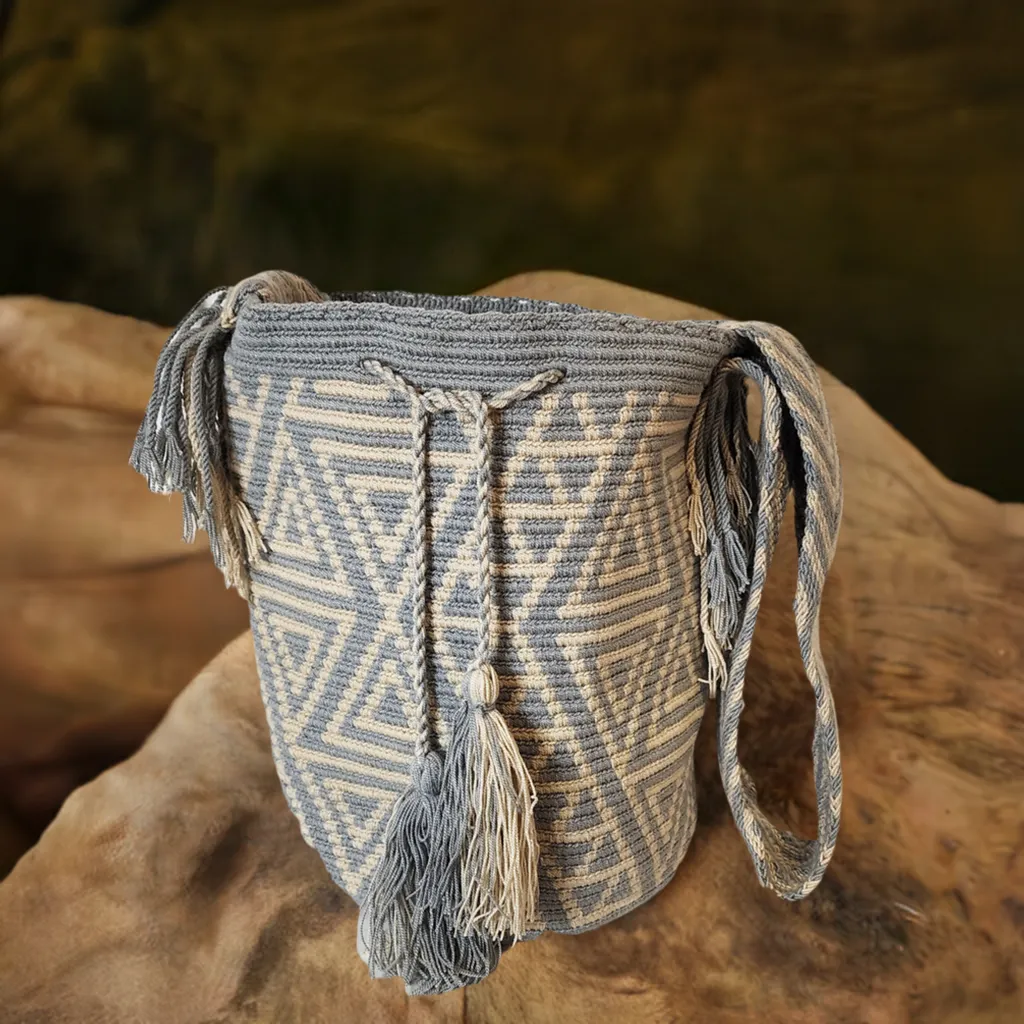 Adelina Large Handmade Crochet Wayuu Mochila Bag