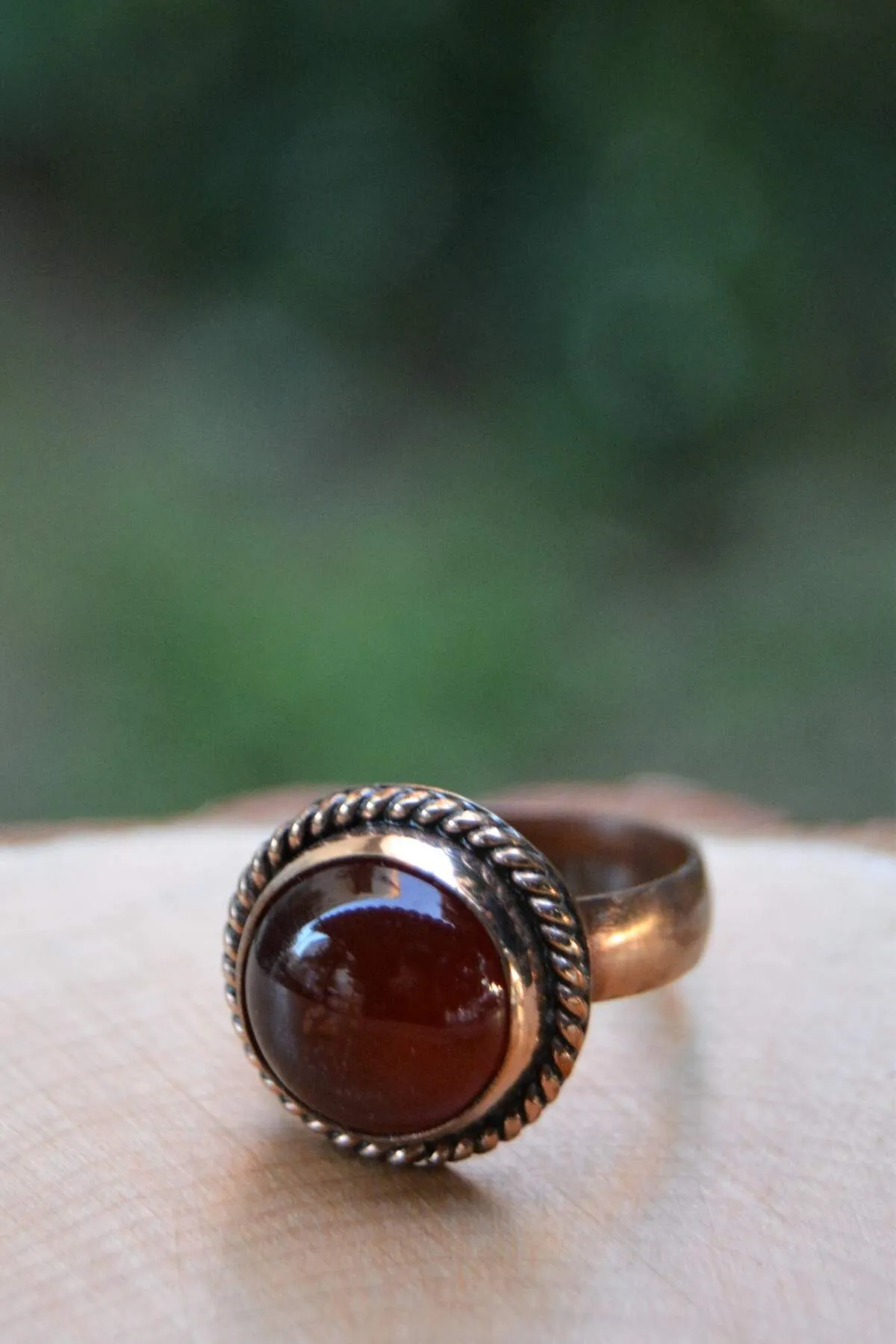 Agate Natural Stone Handmade Adjustable Women's Ring