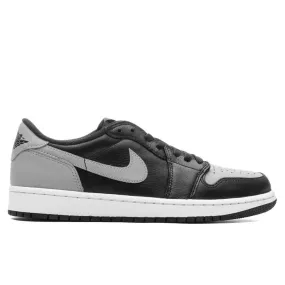 Air Jordan 1 Low OG 'Shadow' - Black/Medium Grey/White