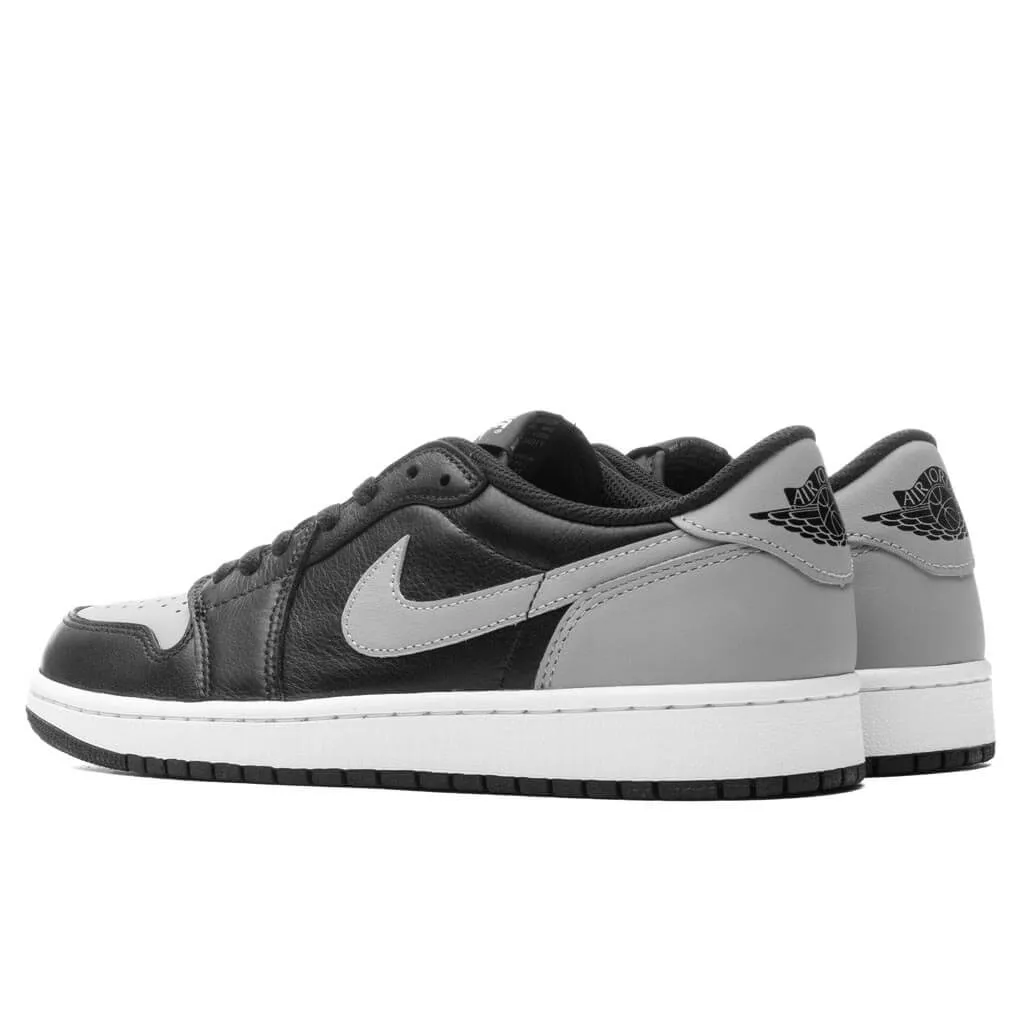 Air Jordan 1 Low OG 'Shadow' - Black/Medium Grey/White