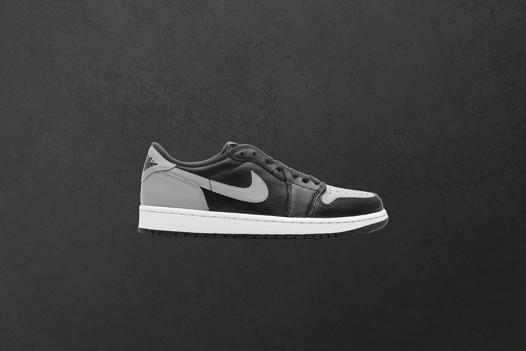 Air Jordan 1 Low OG 'Shadow' - Black/Medium Grey/White