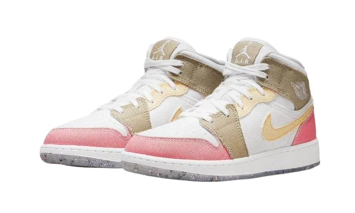 Air Jordan 1 Mid SE "Pastel Vivid Green Grind (GS)"