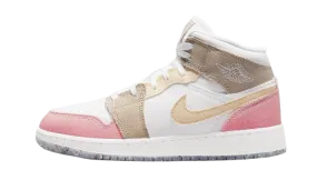 Air Jordan 1 Mid SE "Pastel Vivid Green Grind (GS)"