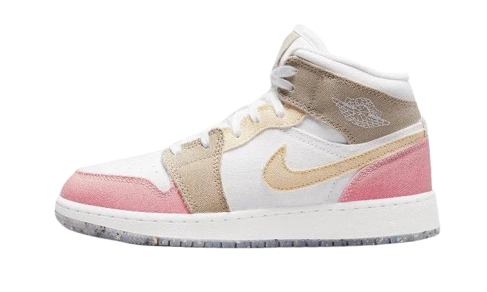 Air Jordan 1 Mid SE "Pastel Vivid Green Grind (GS)"