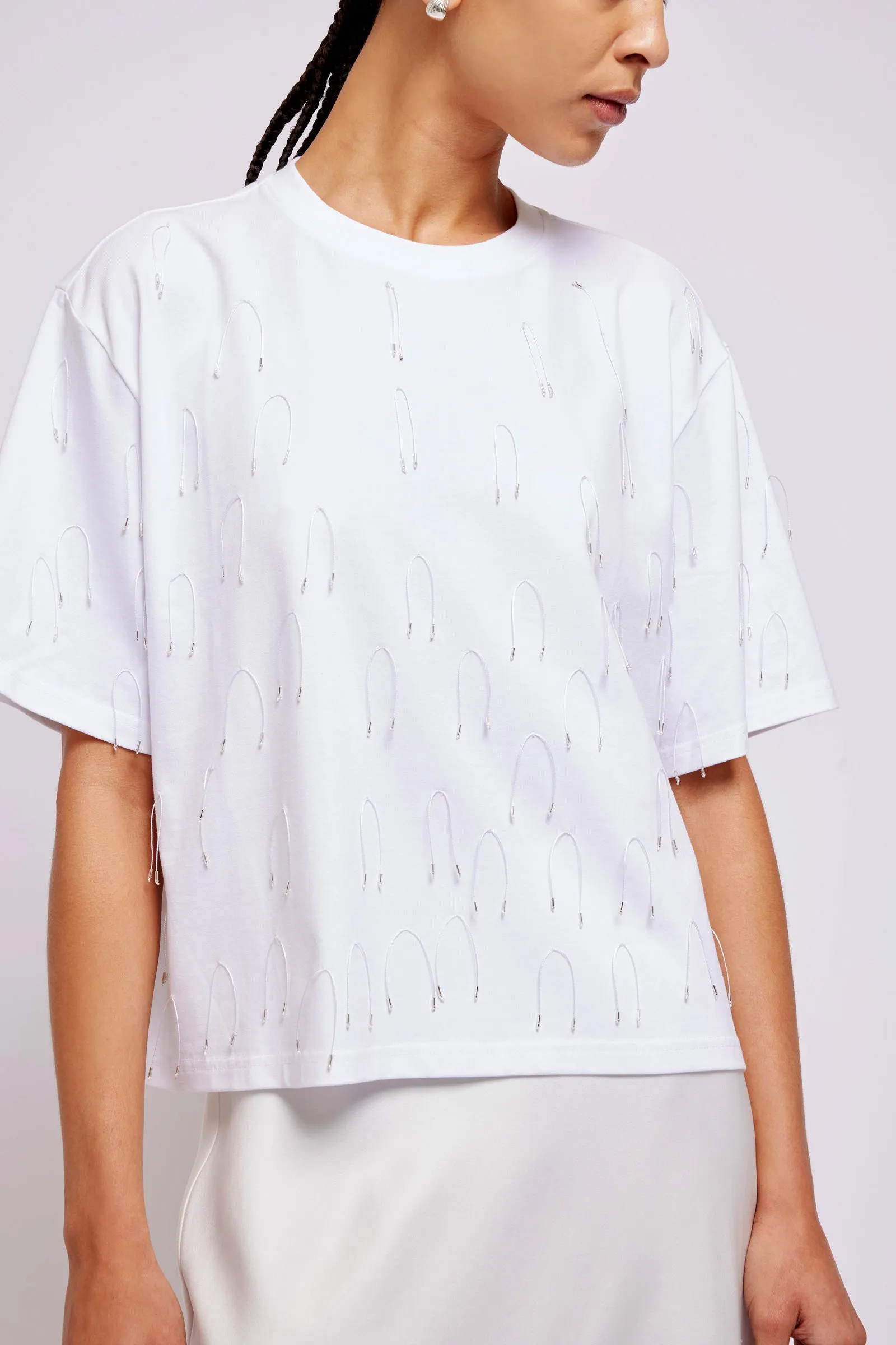 Amaru Embellished Cotton Tee