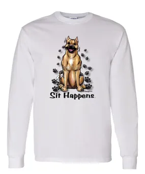 American Staffordshire Terrier - Sit Happens - Long Sleeve T-Shirt