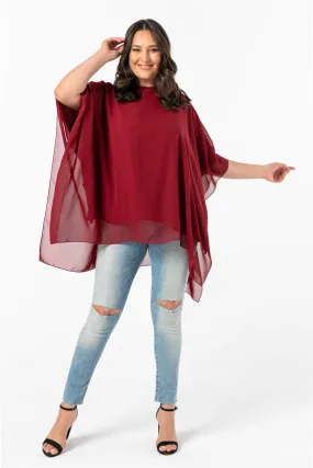 Angelino Plus Size Chiffon Evening Blouse KL1900