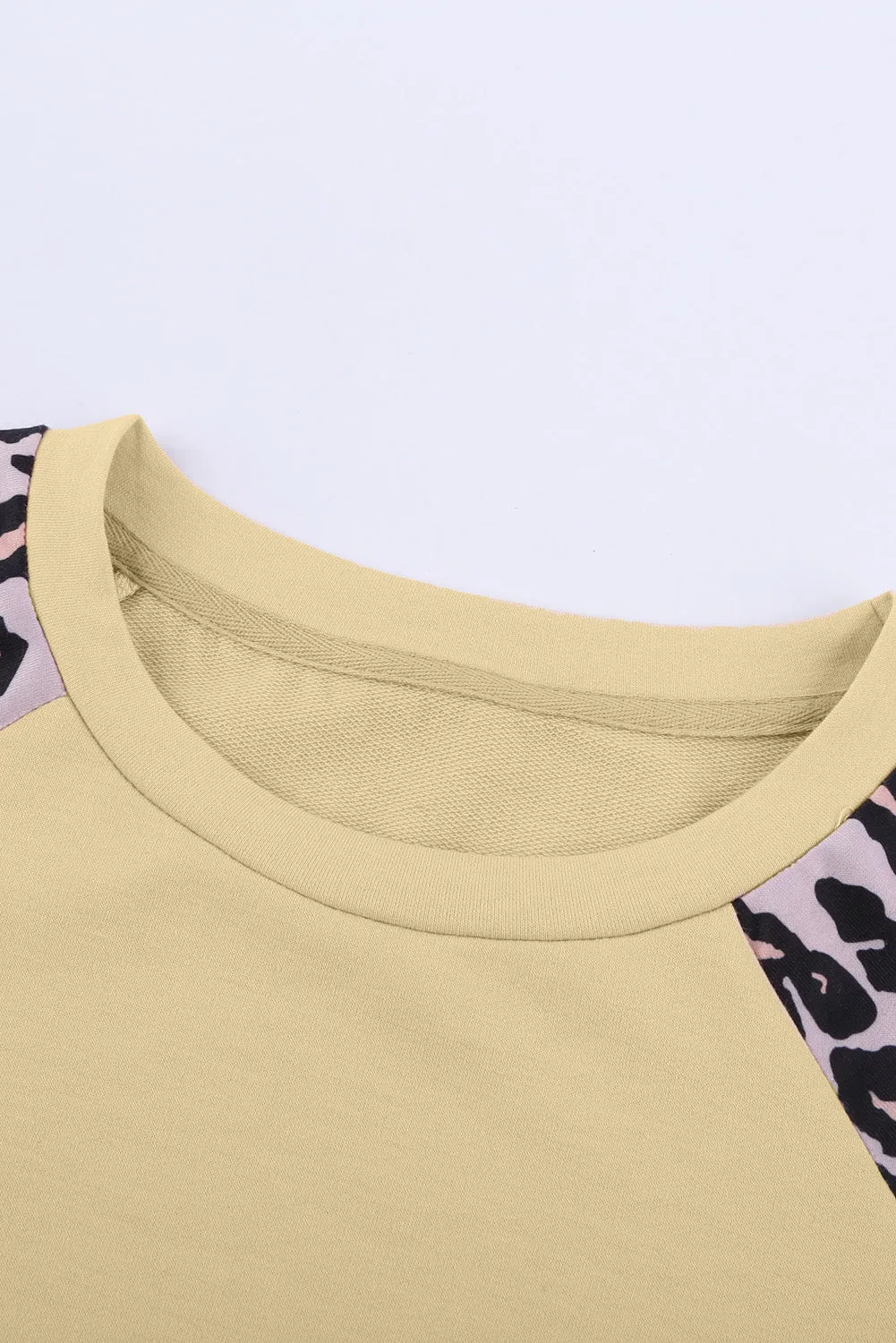 Beige Animal Print Pocketed Sweatshirt