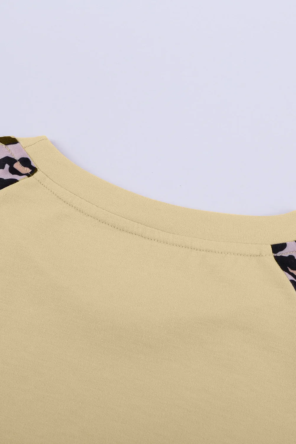 Beige Animal Print Pocketed Sweatshirt