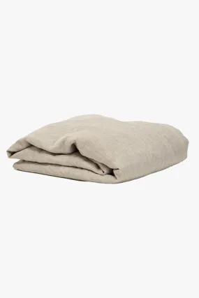 Belgian Washed Linen Natural King Fitted Sheet