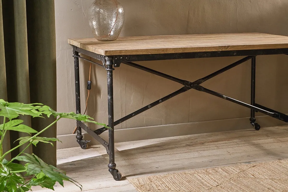 Benia Iron & Reclaimed Wood  Desk