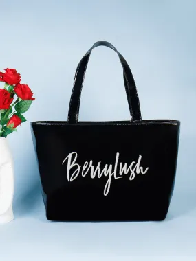 Berrylush Women Black Solid Casual Tote Bag