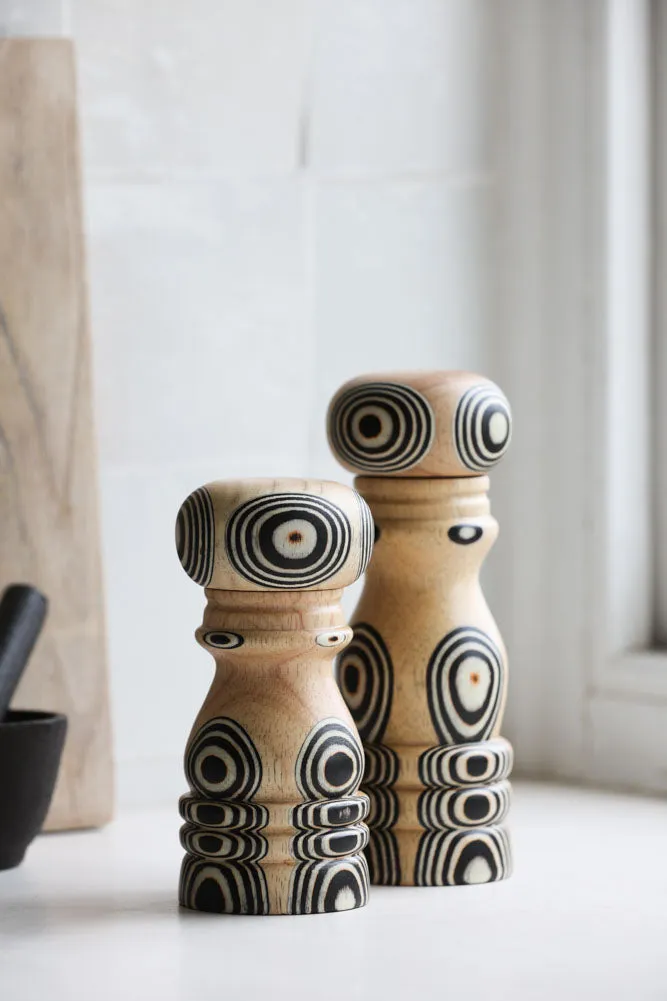 Black & White Salt & Pepper Mill Grinders