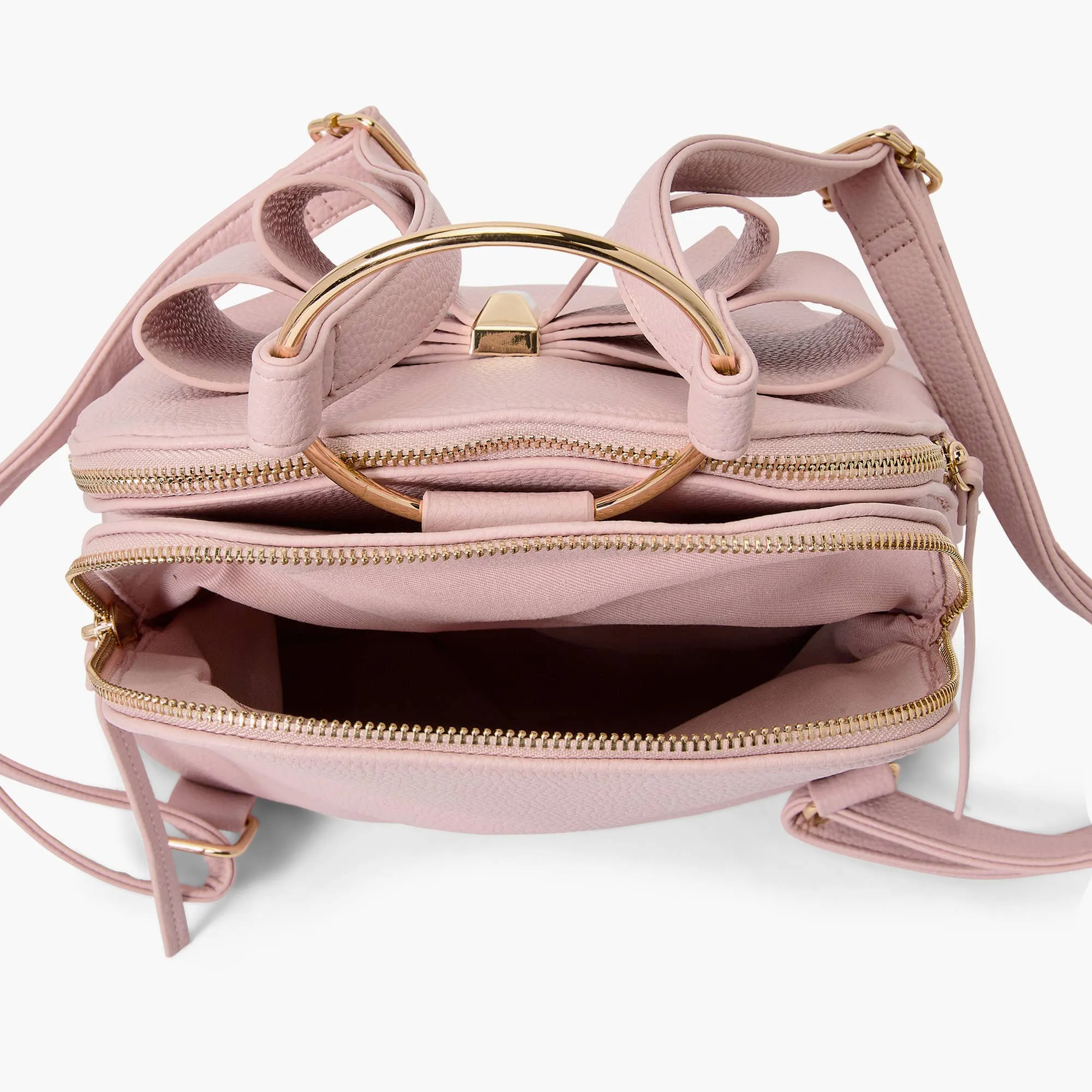 BLUSH JASMINE BOW BACKPACK HANDBAG