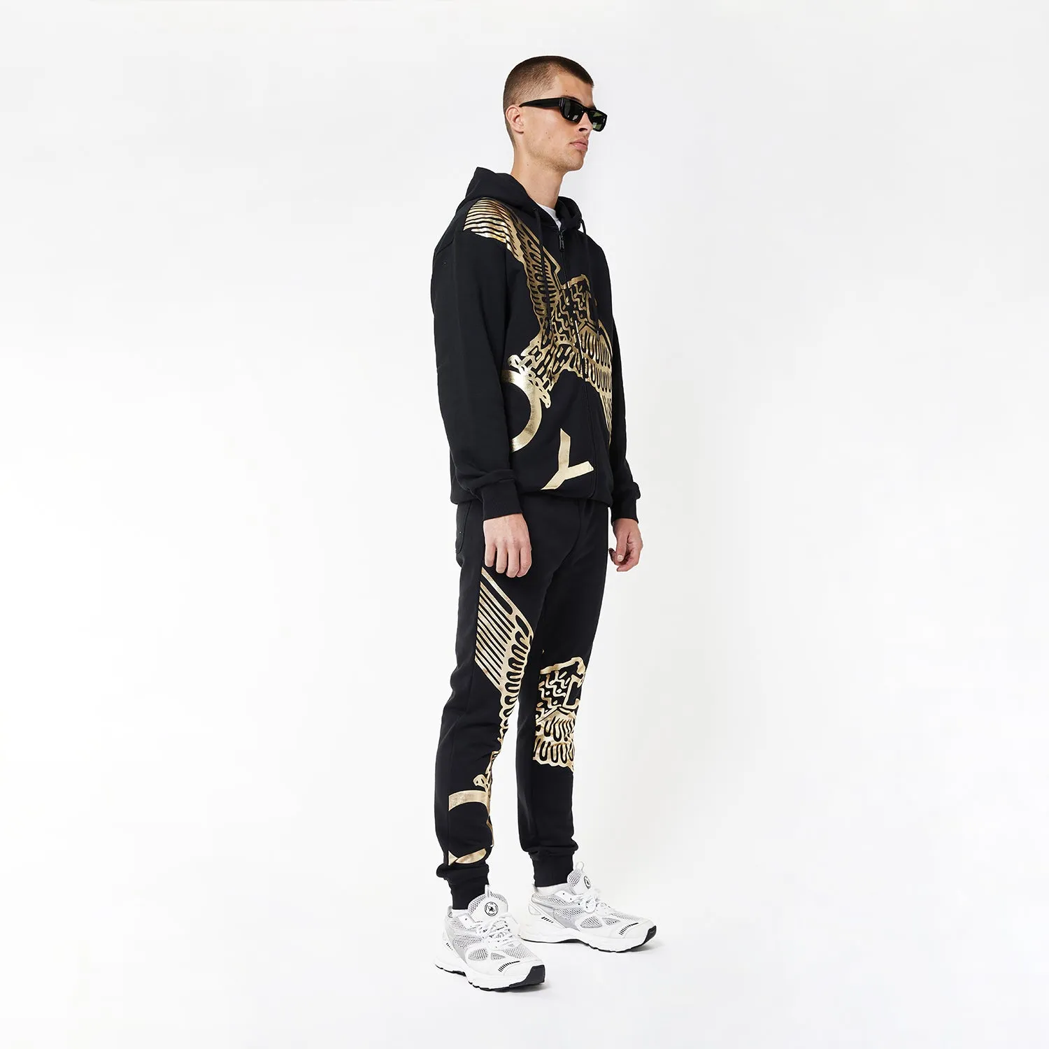 BOY WINGSPAN JOGGERS - BLACK/GOLD