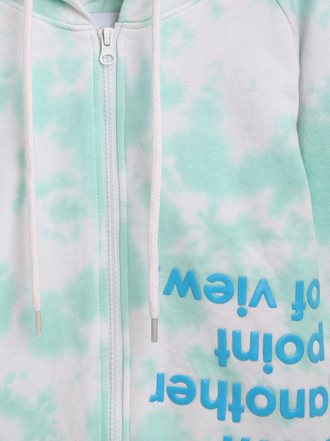 Boys Mint Printed Sweatshirt