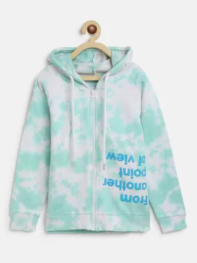 Boys Mint Printed Sweatshirt