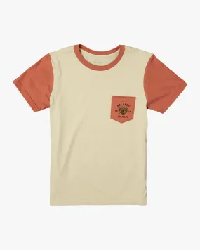 Boys Ollie Color Block Pocket T-Shirt - Margarine