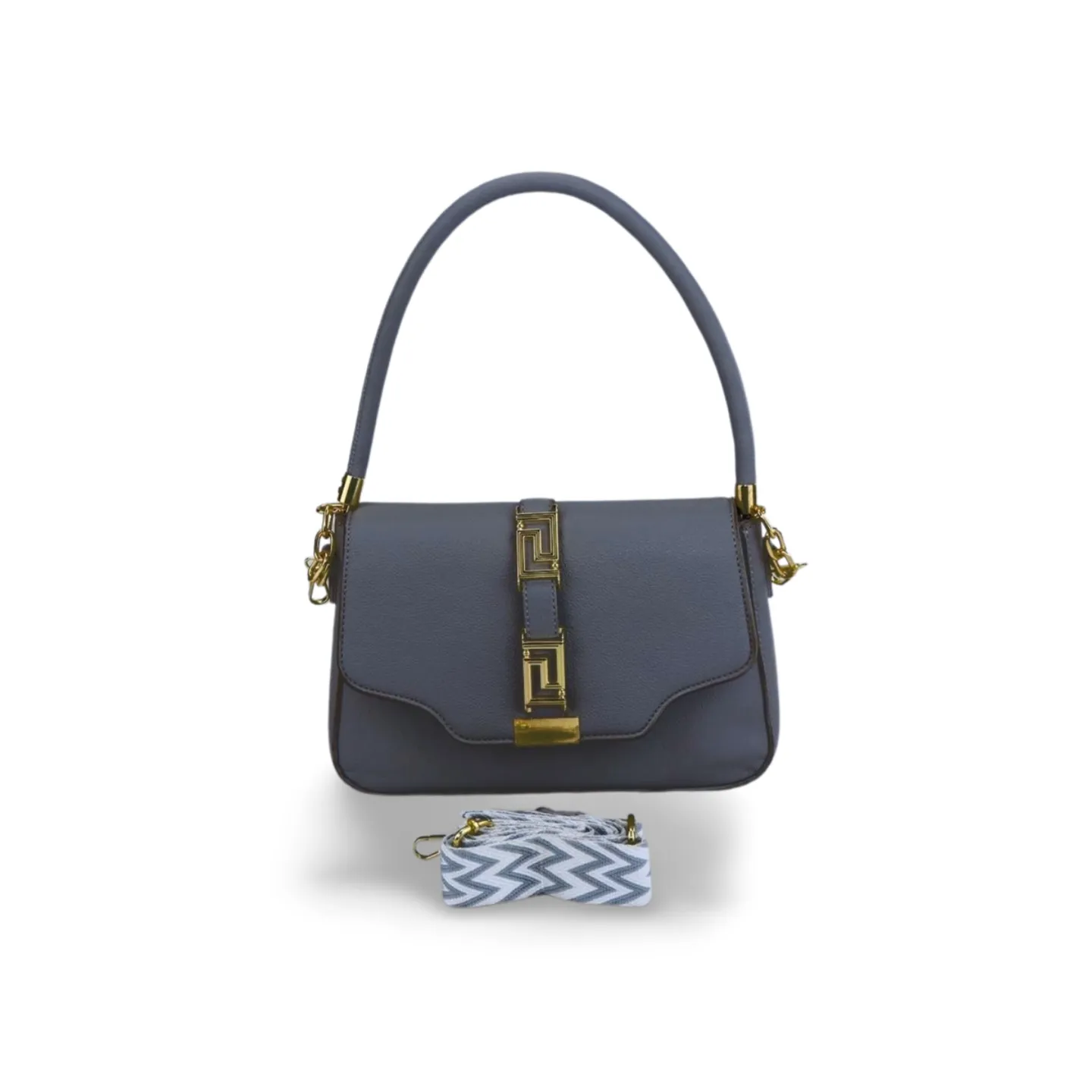 Branded Luxurious Shoulder Bag with Gold Chain Strap