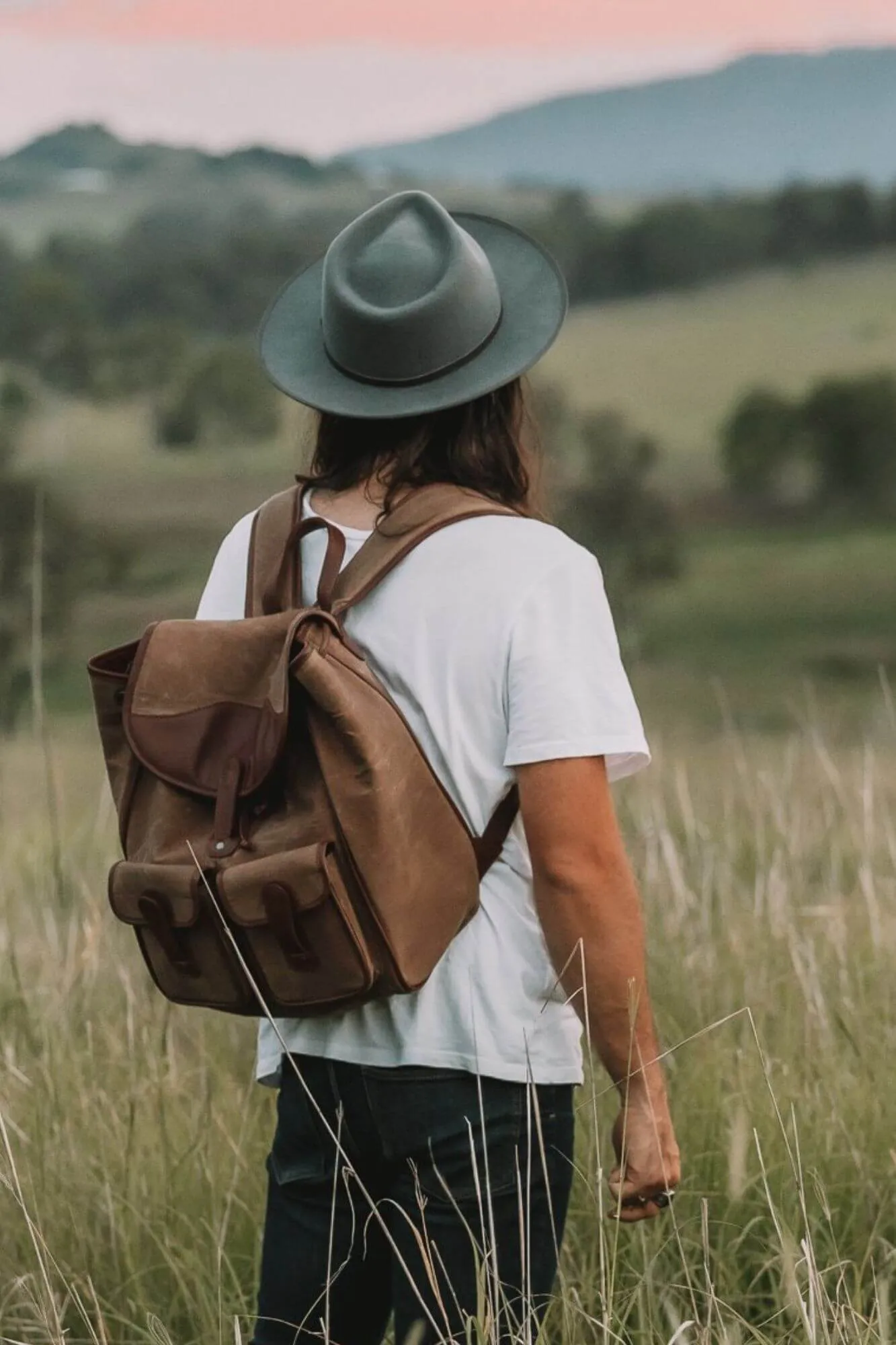 Byron Canvas and Leather Backpack