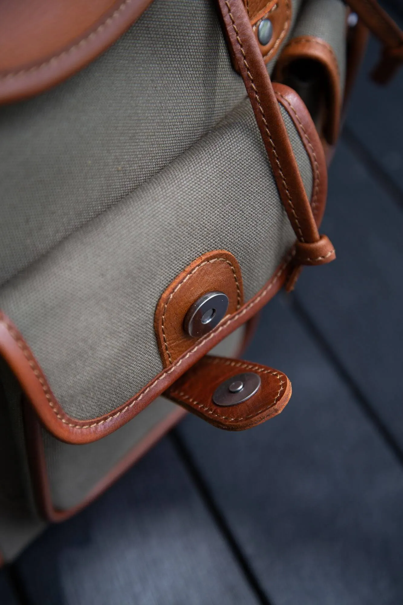 Byron Canvas and Leather Backpack