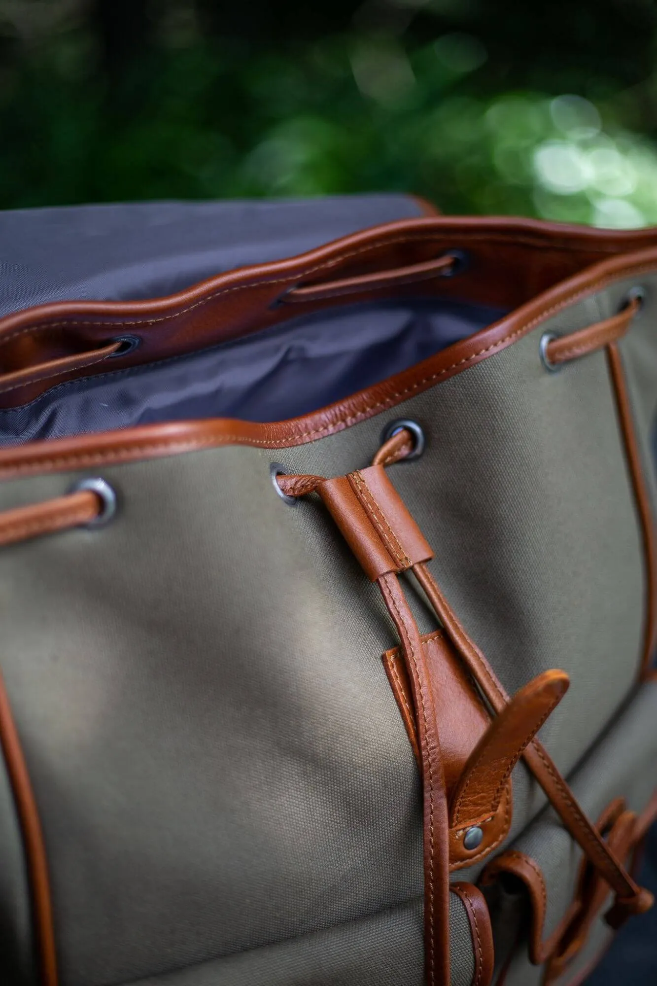 Byron Canvas and Leather Backpack