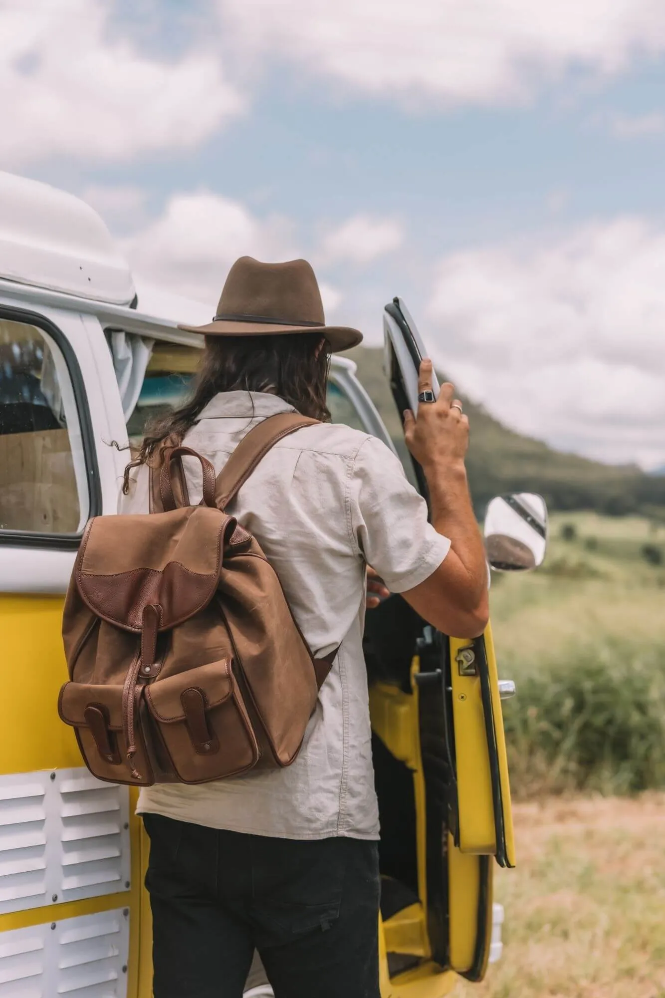 Byron Canvas and Leather Backpack