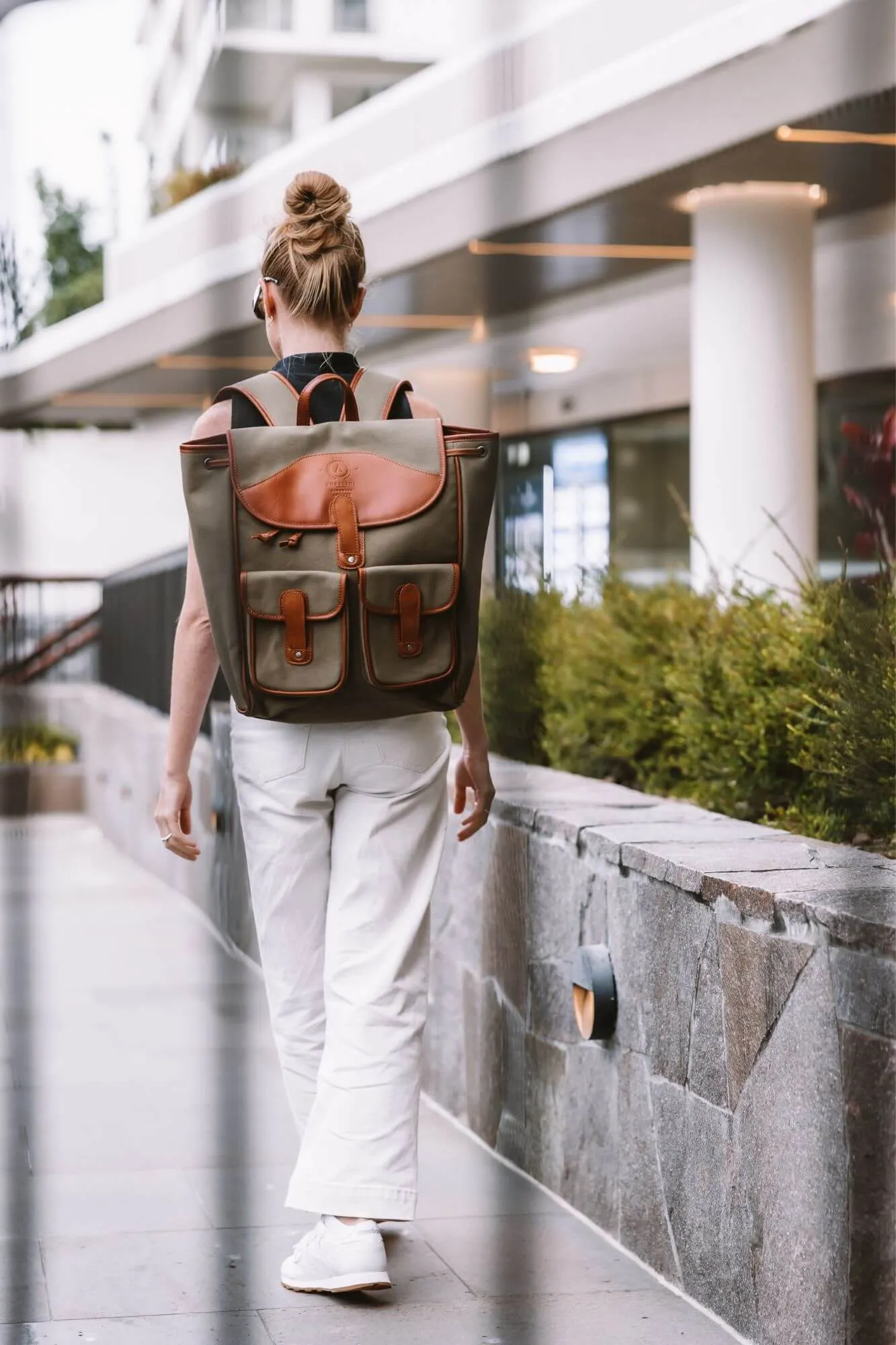 Byron Canvas and Leather Backpack