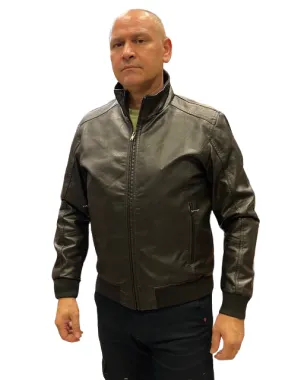 Censured Men's Jacket in faux leather JMWHAMT PMA 14 dark brown