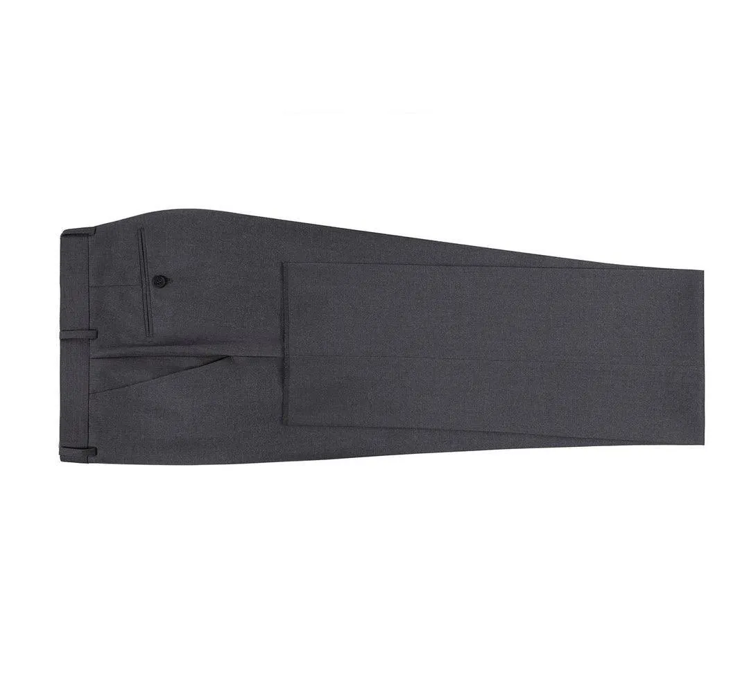 Charcoal Flat Front Pants