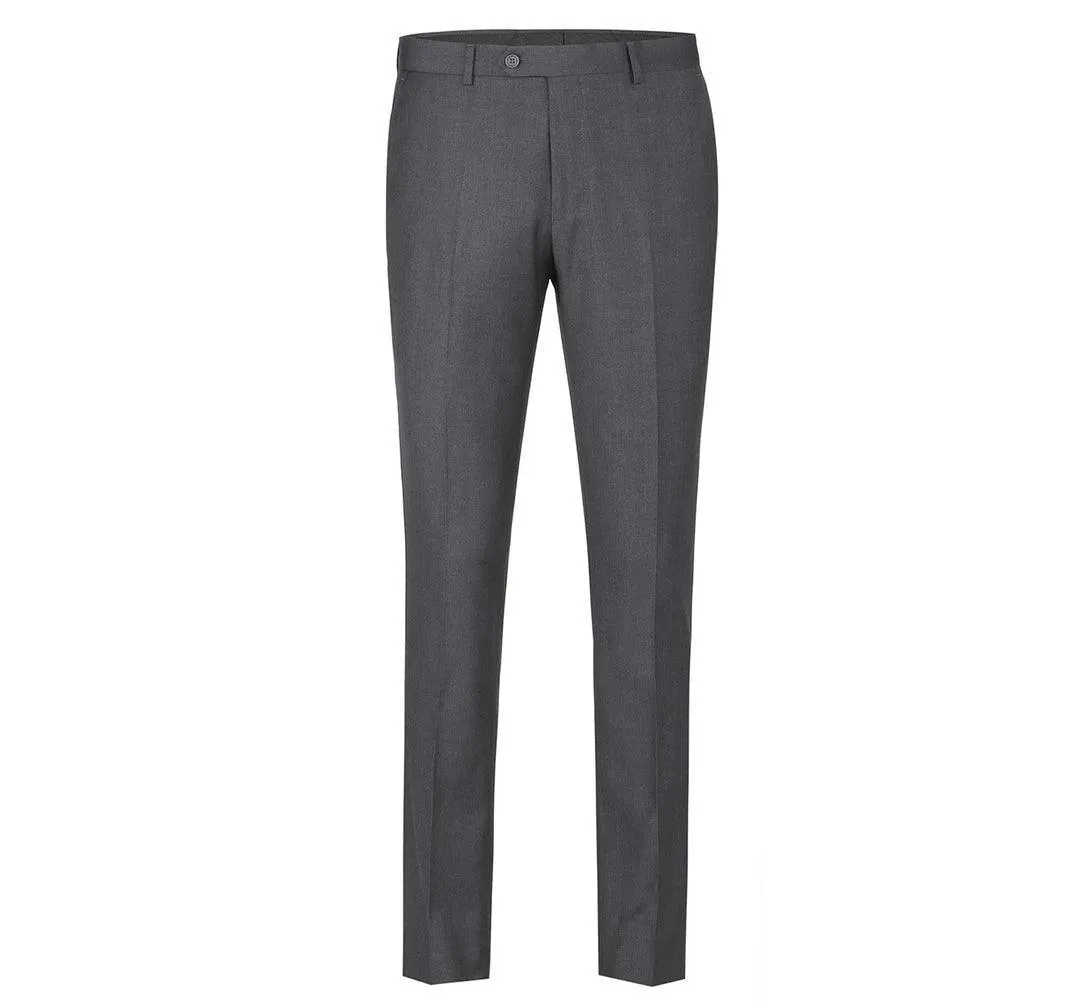 Charcoal Flat Front Pants