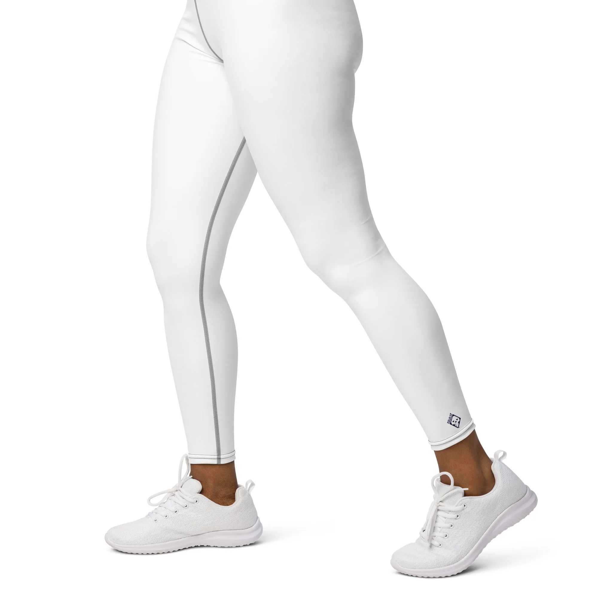 Chic Comfort: Women's Solid Color Workout Yoga Pants - Snow